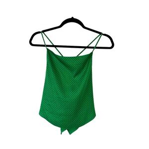 Intimately Free People green polka dot handkerchief style racer back top size S